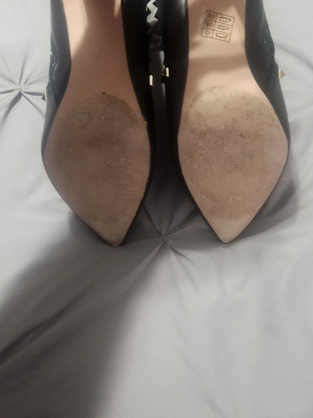 Nicole Millers Black Studded Pointed-Toe Women’s Ankle Boots
